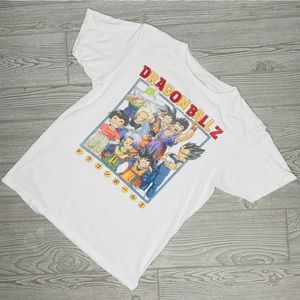 Dragonball z shirt sleeve t shirt white with logo size medium